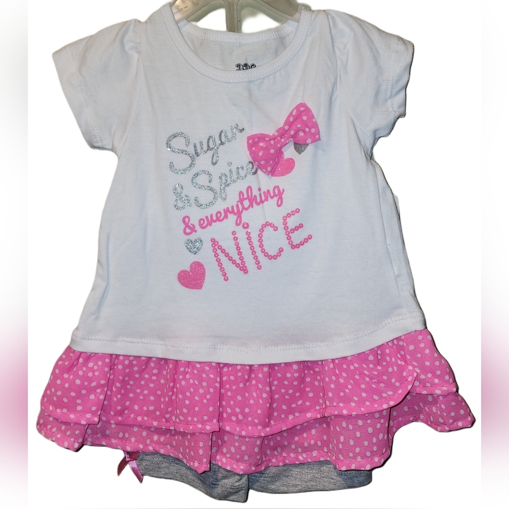 DDG Darlings 2 Piece Set "Sugar & Spice & Everything Nice" Size 24M